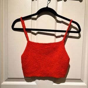 ZARA ORANGE RED KNIT TOP